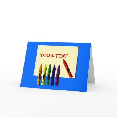 Crayons Colour My Name Greeting Card 2 by windyone