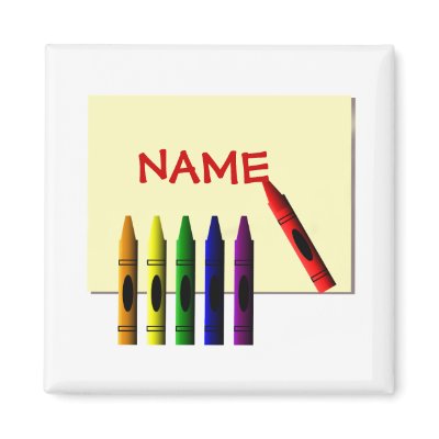 Crayons Colour my Name Magnet by windyone