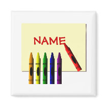 Crayons Colour my Name Magnet
