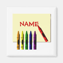 Crayons Colour my Name Magnet