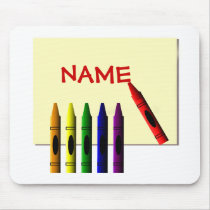 Crayons Colour my Name Mousepad