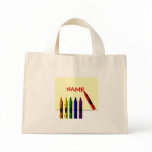 Crayons Colour my Name Tote Bag