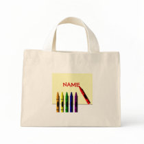 Crayons Colour my Name Tote Bag