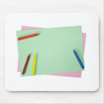 Crayons on coloured papers