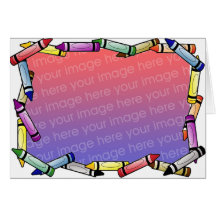 Crayons photo card