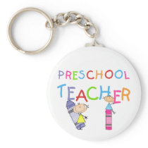Crayons Preschool Teacher Tshirts and Gifts Key Chains