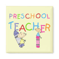 Crayons Preschool Teacher Tshirts and Gifts Refrigerator Magnets