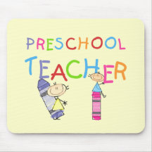 Crayons Preschool Teacher TShirts and Gifts Mousepad