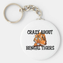 Crazy About Bengal Tigers Keychains