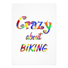 Crazy About Biking Invitations