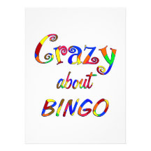 Crazy About Bingo Custom Invitations