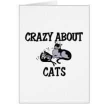 Crazy About Cats Greeting Card