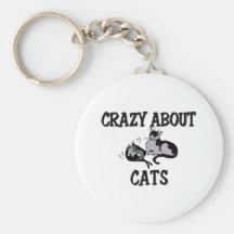 Crazy About Cats Keychains