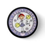 Crazy About Cheerleading T-shirts and Gifts Pin