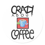 Crazy about Coffee black Sticker