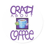 Crazy about Coffee purple Sticker