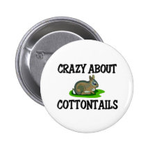 Crazy About Cottontails Button