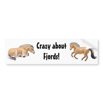 Crazy About Fjords Bumper Sticker by twopurringcats
