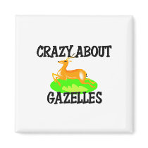 Crazy About Gazelles Refrigerator Magnet