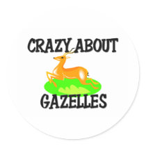 Crazy About Gazelles Sticker