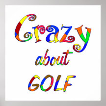 Crazy About Golf Print