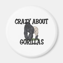 Crazy About Gorillas Fridge Magnets