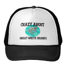 Crazy About Great White Sharks Hats