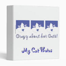 Crazy About Her Cats! Vinyl Binder