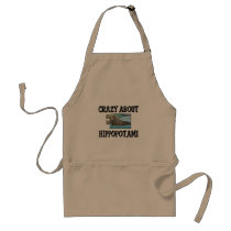 Crazy About Hippopotami Aprons
