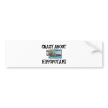 Crazy About Hippopotami Bumper Sticker