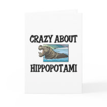 Crazy About Hippopotami Greeting Card