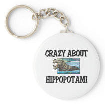 Crazy About Hippopotami Keychain