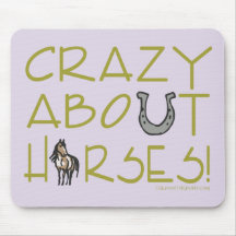 Crazy About Horses Mouse Pads