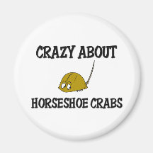 Crazy About Horseshoe Crabs Fridge Magnets