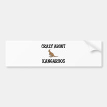 Crazy About Kangaroos Bumper Stickers