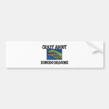 Crazy About Komodo Dragons Bumper Sticker