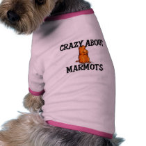 Crazy About Marmots Pet Tshirt