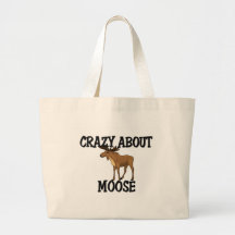 Crazy About Moose Canvas Bags