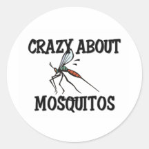 Crazy About Mosquitos Stickers