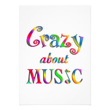 Crazy About Music Custom Announcement