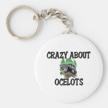 Crazy About Ocelots Keychains