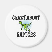 Crazy About Raptors Fridge Magnets