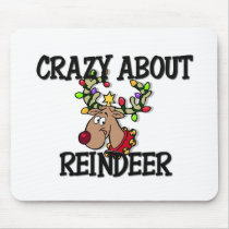 Crazy About Reindeer Mouse Pads