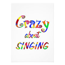 Crazy About Singing Custom Invite