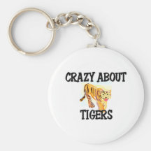 Crazy About Tigers Key Chain