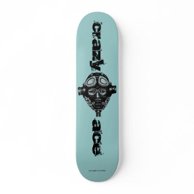 Crazy ace pilot cool graphic art skateboard by vitaliy
