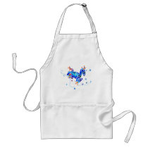 CRAZY BLUE TREE FROGS APRON