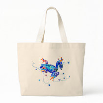 CRAZY BLUE TREE FROGS CANVAS BAG