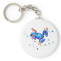 CRAZY BLUE TREE FROGS KEYCHAINS