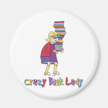 Crazy Book Lady Magnets